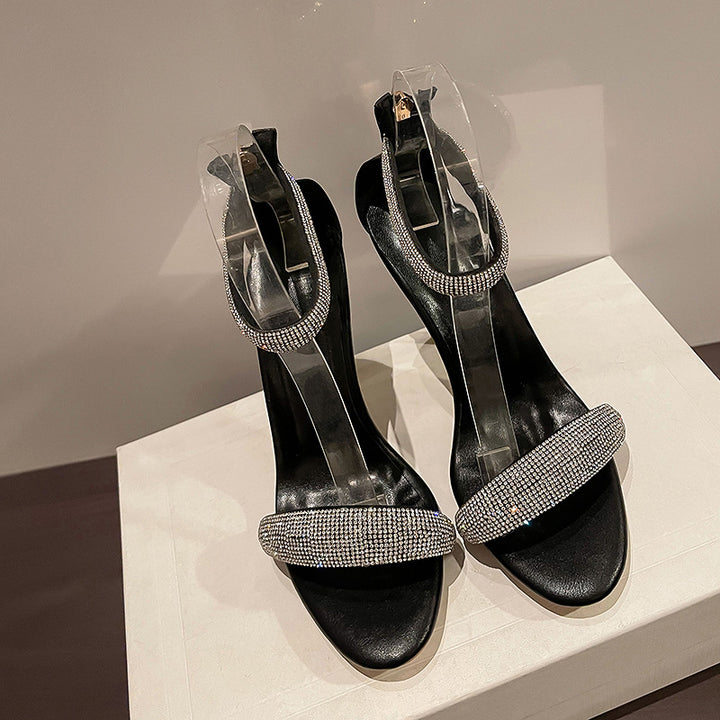 Femme Strappy Højhælede Sandaler med Strass detaljer Stilla
