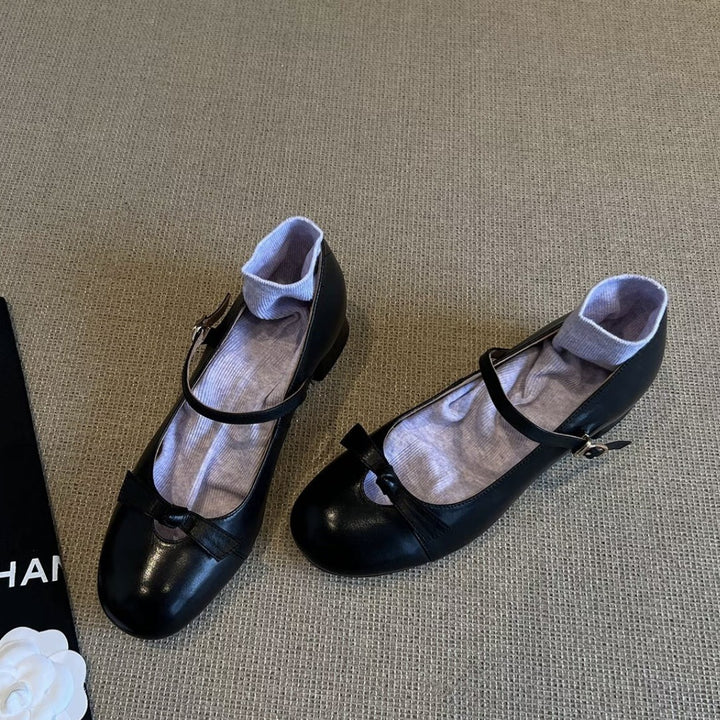 Femme Vintage Mary Jane hæle med justerbar rem Stilla