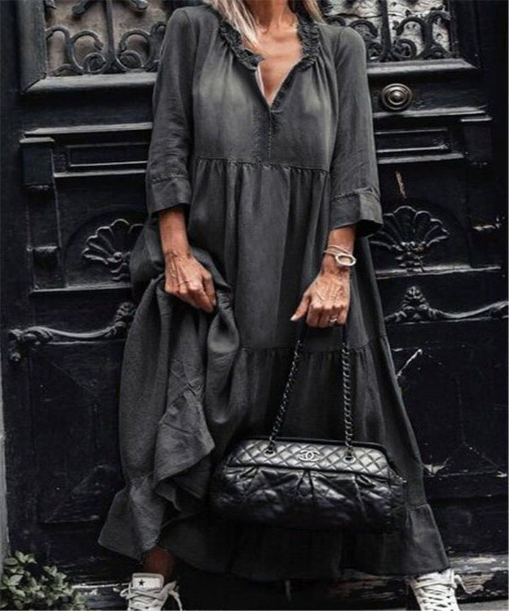Femme Bohemian Lagdelt Midi Kjole Stilla
