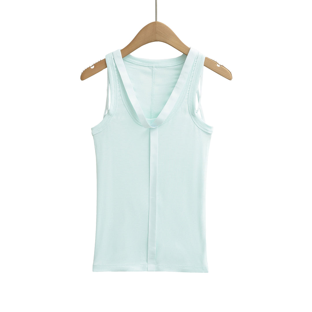 Dame ærmeløs tanktop med forførende rygdetalje Stilla