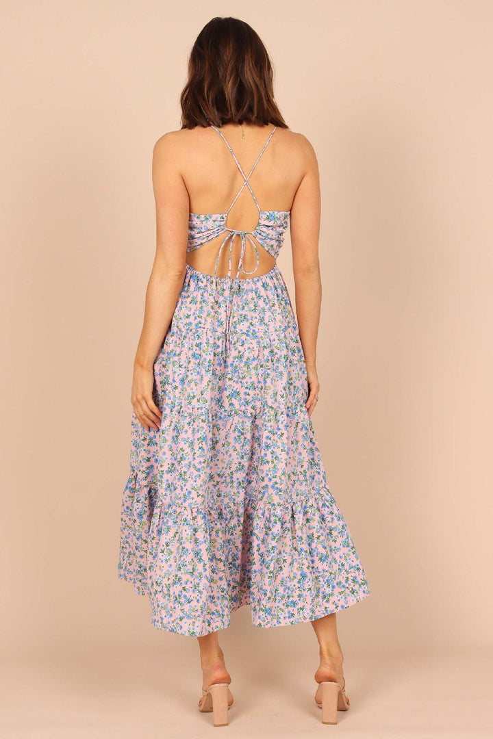 Dame Floral Print Plisseret Mini Kjole Stilla