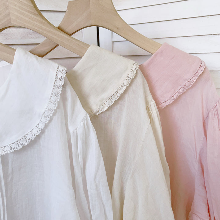 Dame vintage-inspireret bluse med spidser Stilla