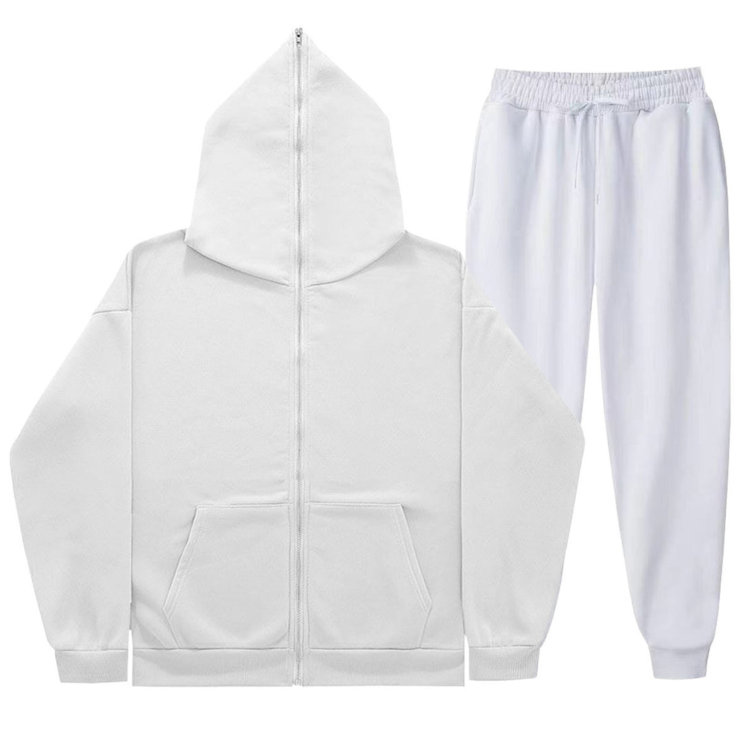 Kvinders afslappede sæt med afslappet zip-hoodie og komfortable joggingbukser Skovae