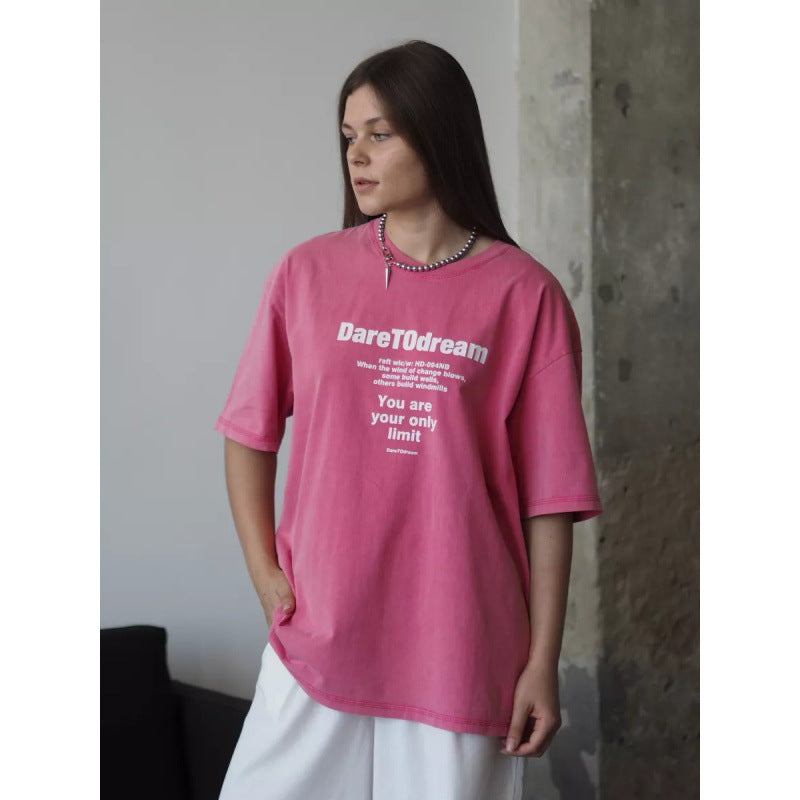 Dame T-shirt med inspirerende citatdesign Stilla