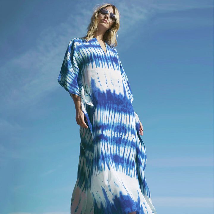 Dame Strandkaftan med moderne batik-design Stilla