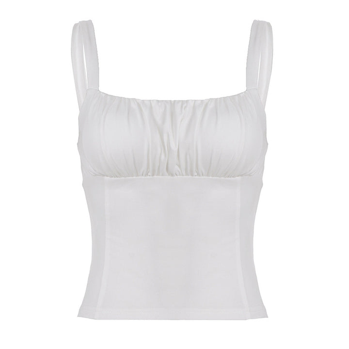 Dame-Bustier-overdel med smigrende pasform og fine volanger Skovae