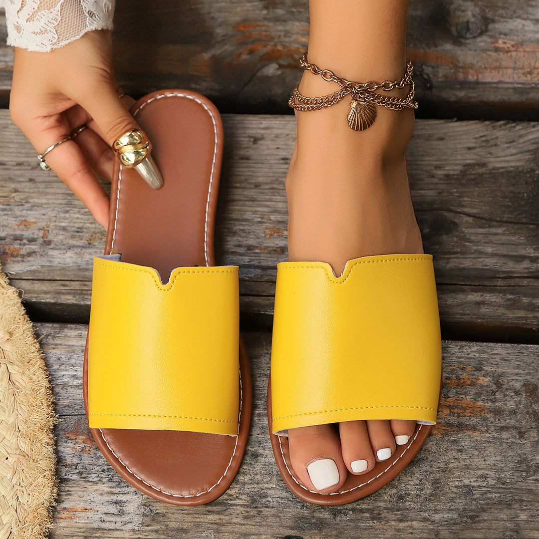 Dame elegante Mules med høj kvalitet metallic-finish og komfortabel sål Stilla