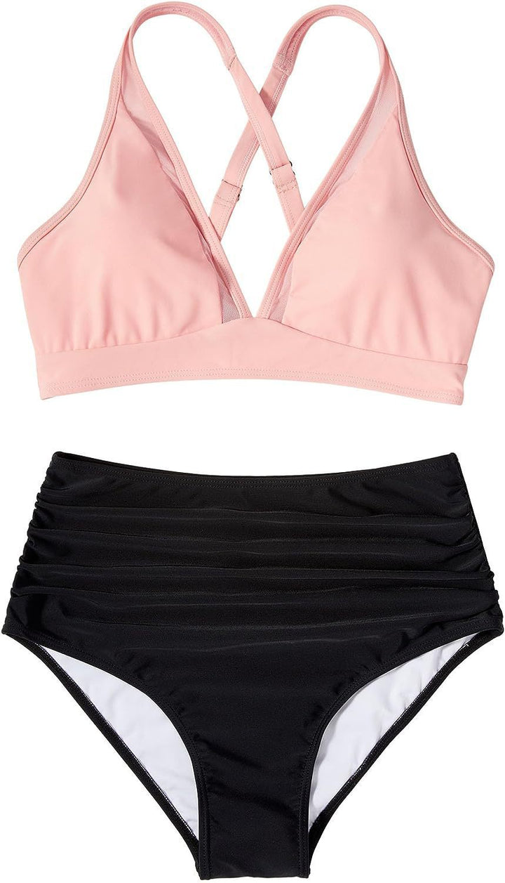 Damebikini med moderne snit og raffinerede stropper Stilla