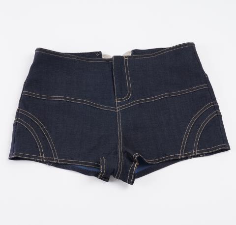 Dame Denim Shorts i moderne snit og høj talje Skovae