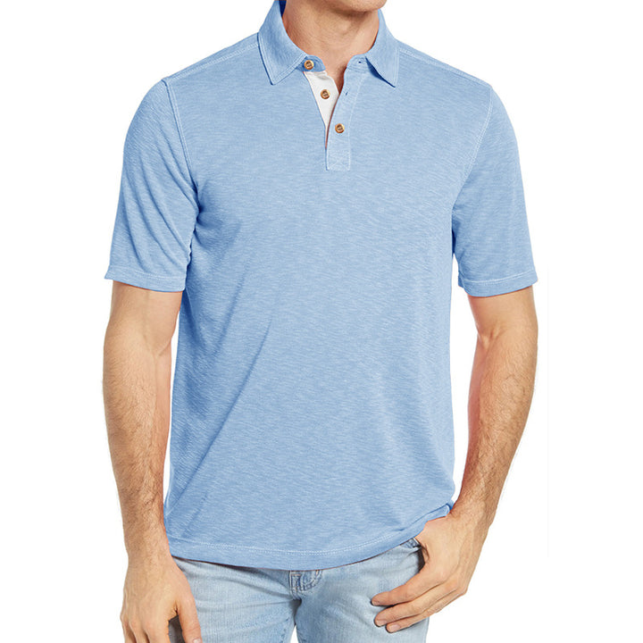Herrer Polo-Shirt med elegante knapper og blødt stof Stilla
