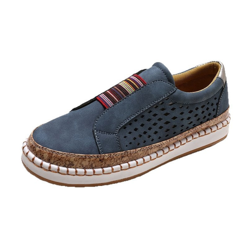 Dame Komfortable Slip-on Sneakers med åndbar perforering Stilla