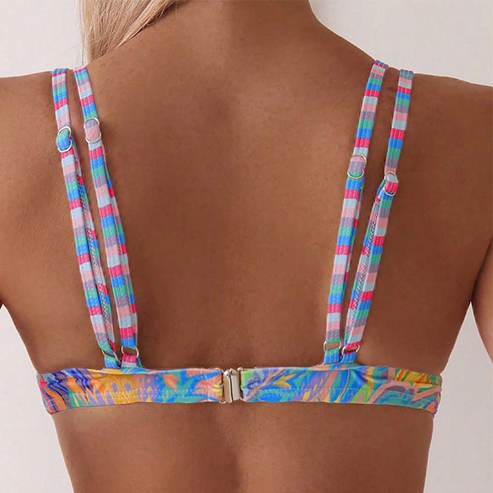 Dame trekant bikini top med paisley mønster Skovae