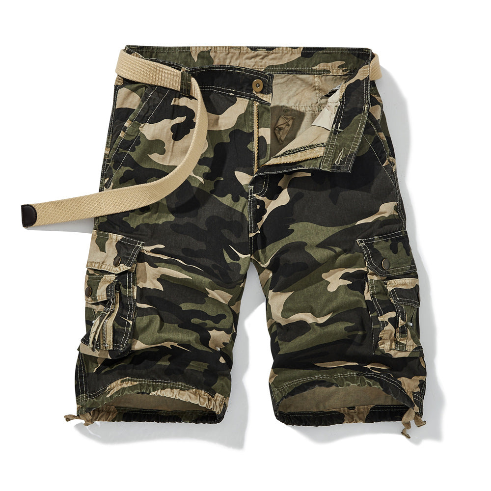 Herren Cargo-Shorts med alsidige lommer og justerbar talje Stilla