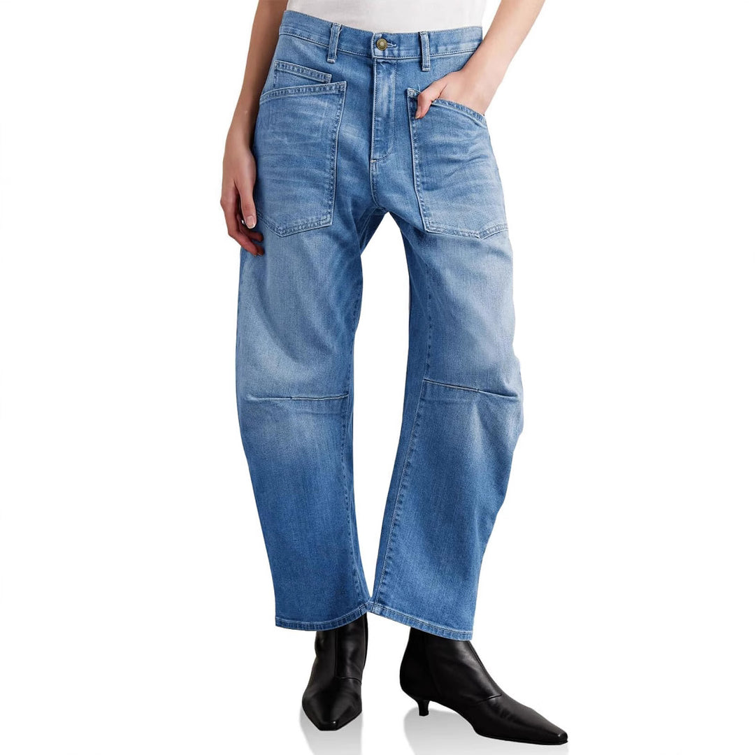 Dame Mode Cargo-Jeans med løs pasform og store lommer Stilla