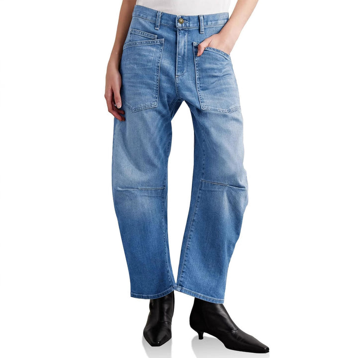 Dame Mode Cargo-Jeans med løs pasform og store lommer Stilla