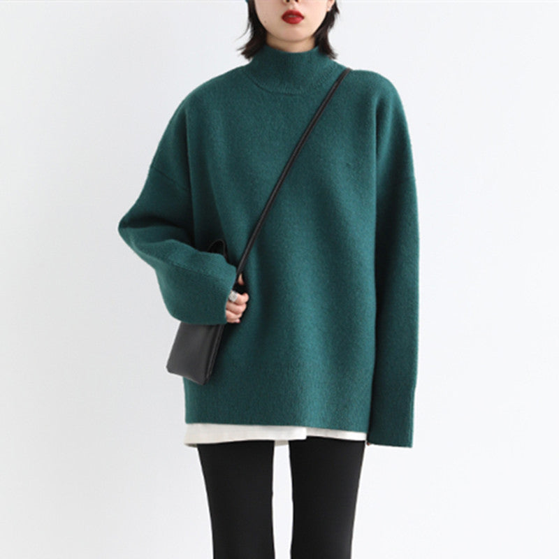 Femme Høj Hals Overdimensioneret Strikpullover Stilla