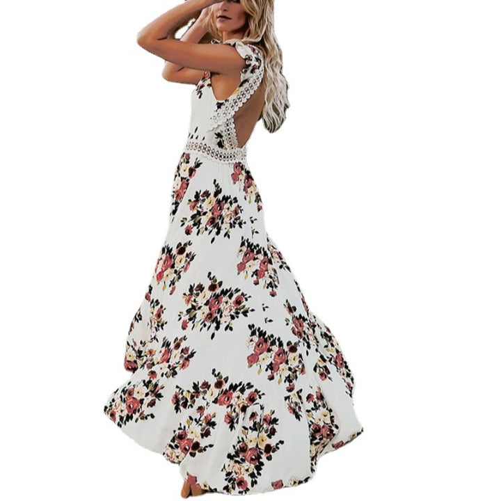 Dame Floral High-Low Maxikjole Stilla