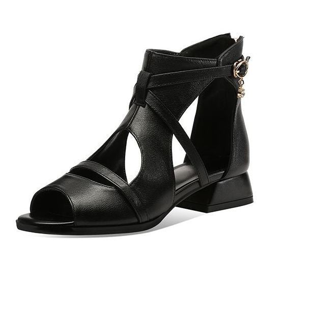 Dame Offene High-Heel Sandaler med raffineret Rem-Design og komfortabel Blokhæl Stilla