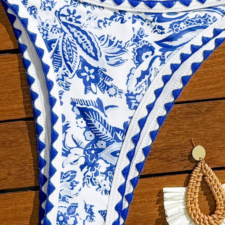 Dame bikini-sæt med blomstertryk og justerbare stropper Stilla