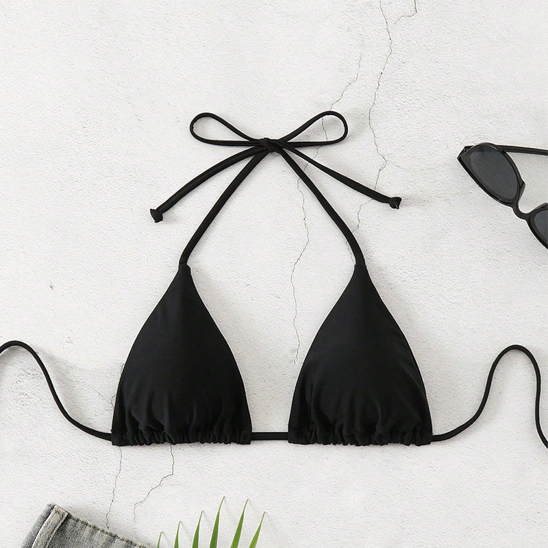 Dame triangel-bikini med dyremønster og justerbare bindebånd Skovae