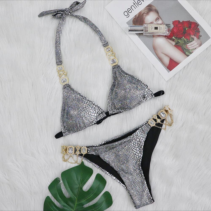 Dame Elegant Triangle Bikini Sæt Stilla