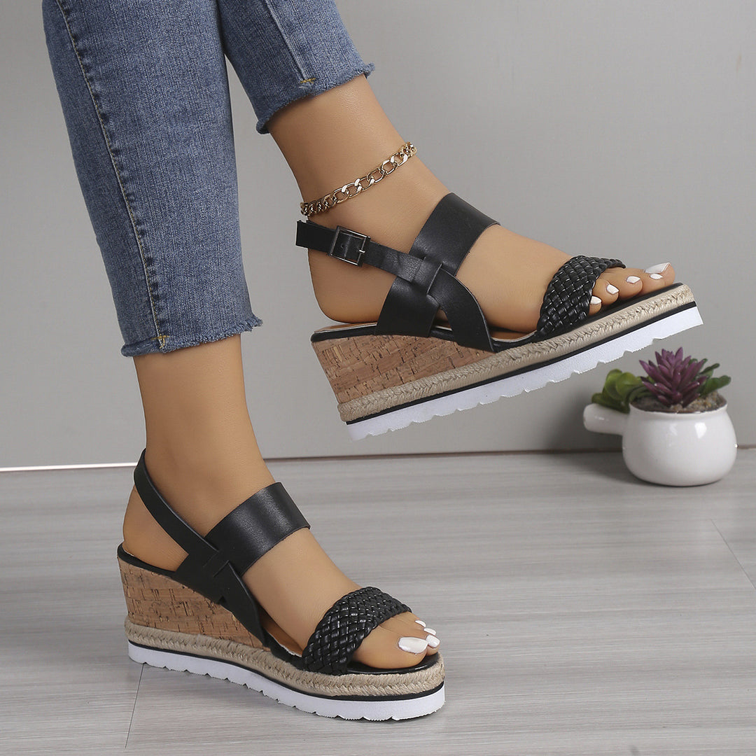 Dame Wedge-sandaletter med raffineret flettet design og komfortabelt fodseng Stilla