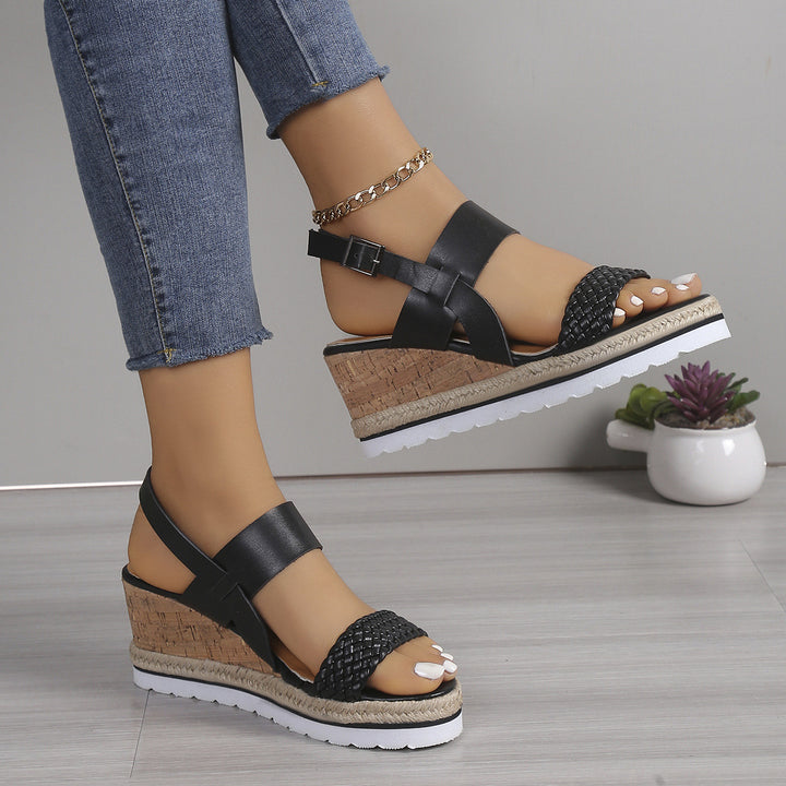 Dame Wedge-sandaletter med raffineret flettet design og komfortabelt fodseng Stilla