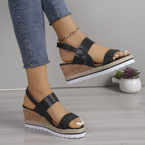 Dame Wedge-sandaletter med raffineret flettet design og komfortabelt fodseng Stilla