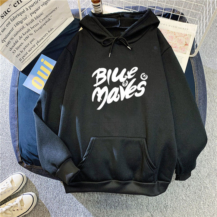 Kvinders hoodie med iøjnefaldende print Skovae