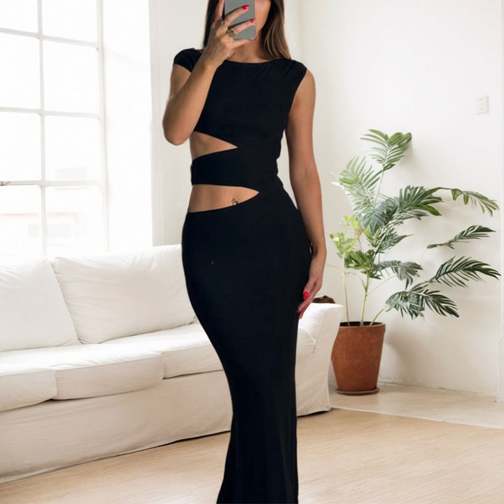 Kvindernes Figur-tilpassede Maxi Kjole med Asymmetrisk Udsparingsdesign Stilla