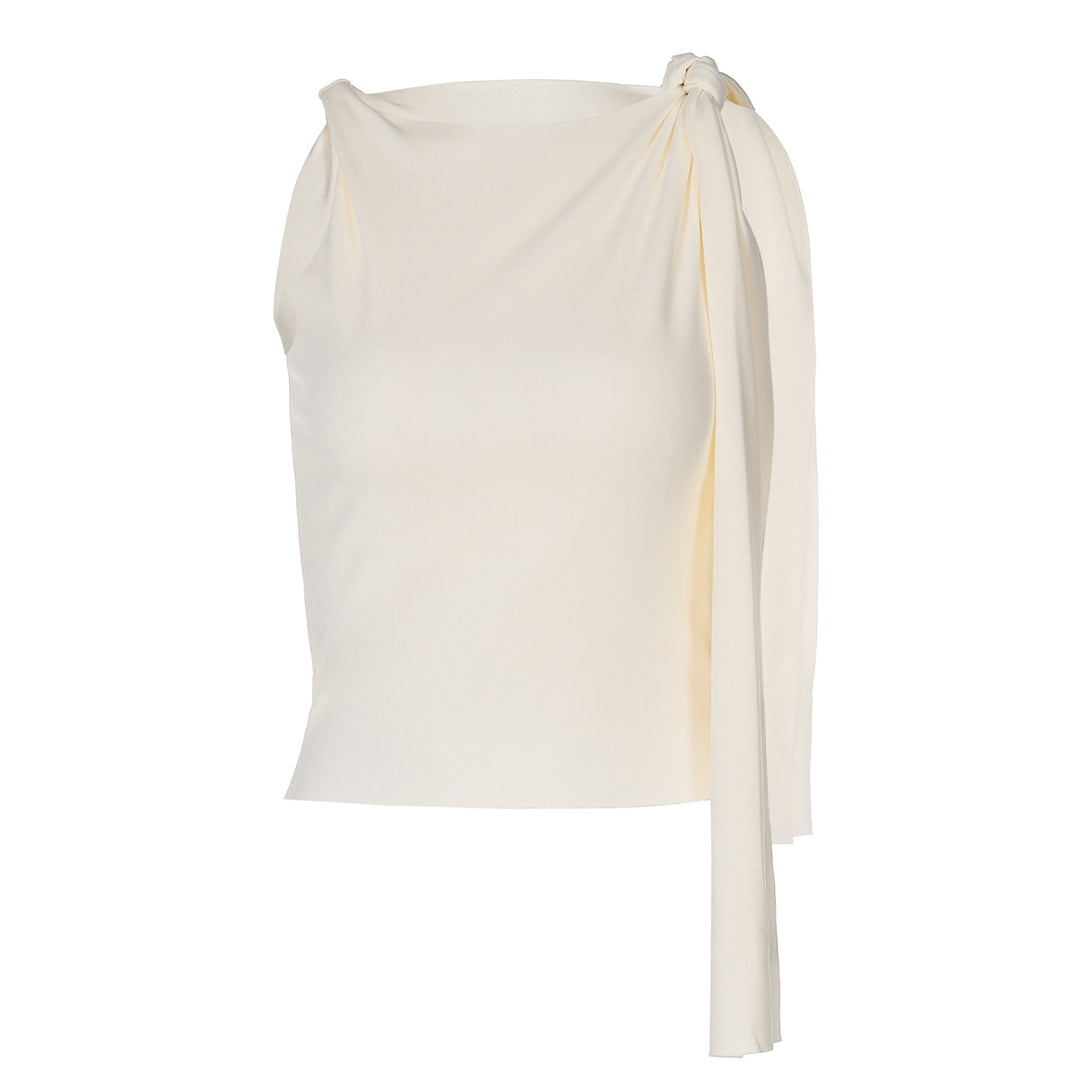 Dame elegant top med asymmetrisk design og raffinerede ærmeaccenter Stilla