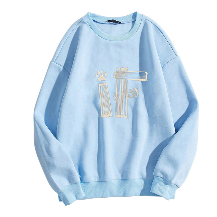 Kvinders casual sweatshirt med kreativt grafisk print Skovae