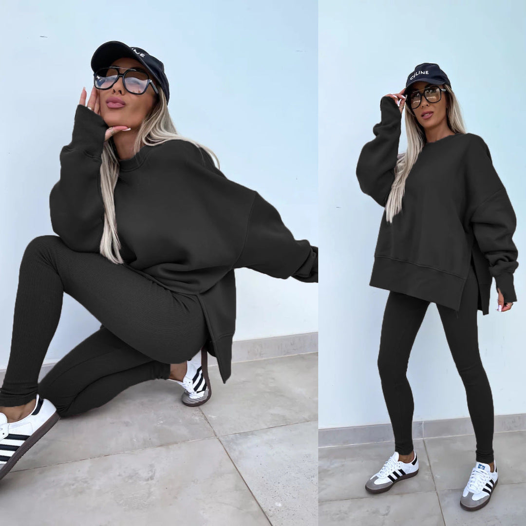 Stilla | Casual Løs Sweatshirt Bukser Sæt