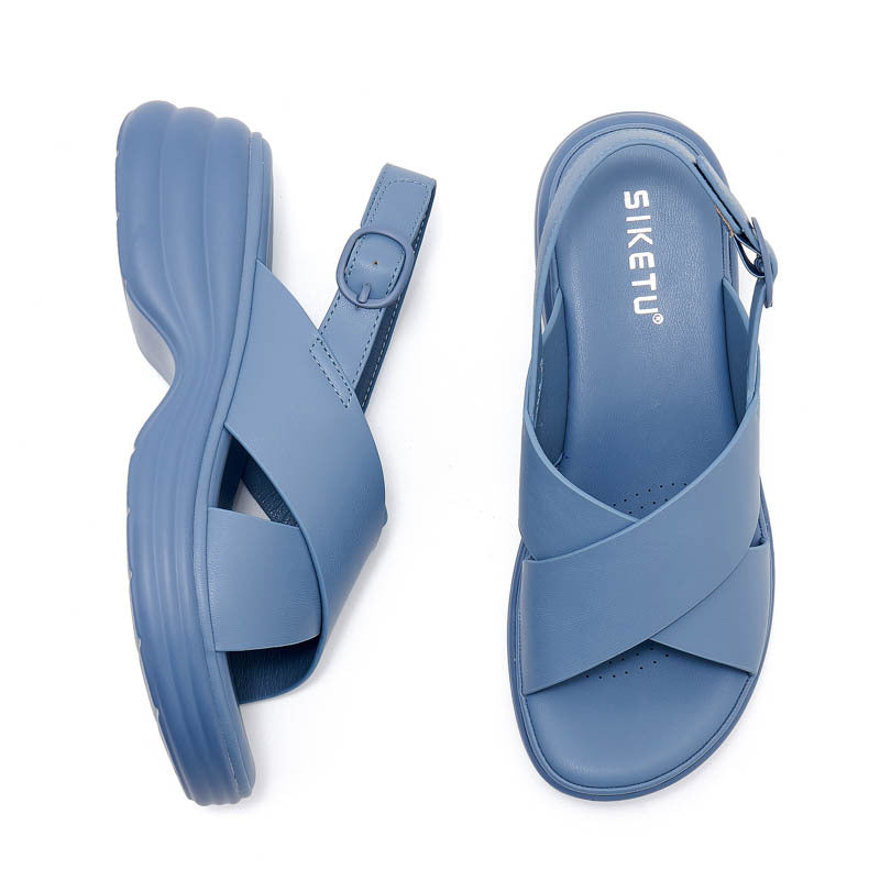 Dame Komfortable Sandaler med fashionable rem lukning og ultralet fodseng Stilla