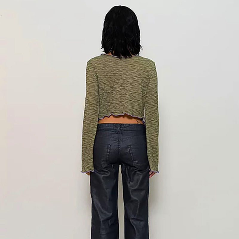 Dame Langærmet skjorte med asymmetrisk udskæring og detaljeelskende cut-out Skovae
