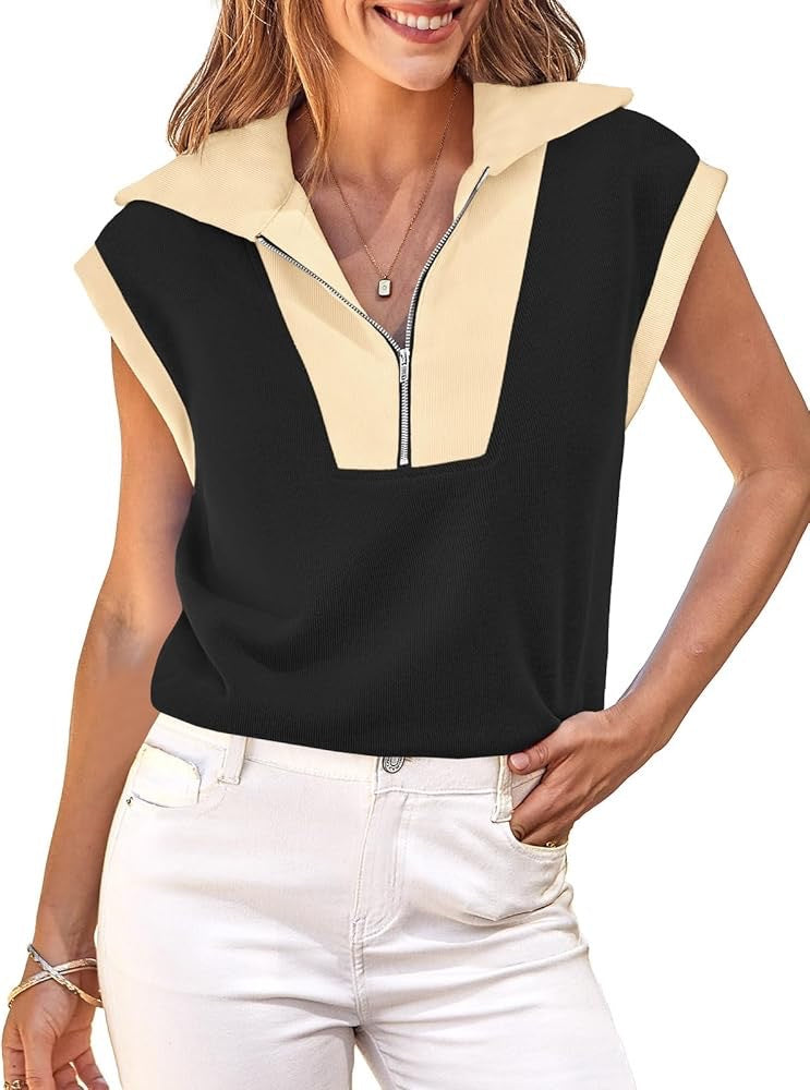 Dame Zip-Up Kortærmet Pullover Stilla
