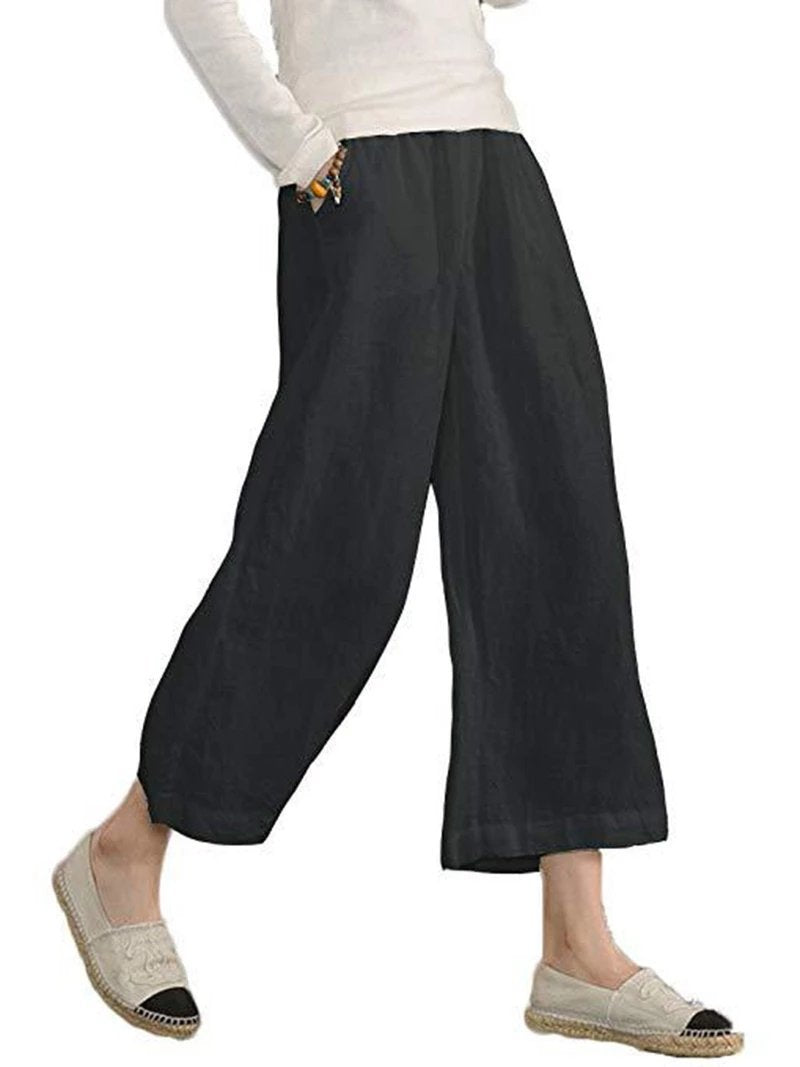 Dame Relaxed Fit Cropped Bukser Stilla
