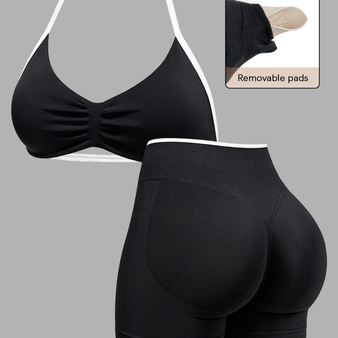 Dame Sporty Crop-Top og Shorts-Sæt Skovae