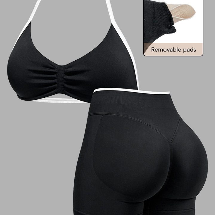Dame Sporty Crop-Top og Shorts-Sæt Skovae