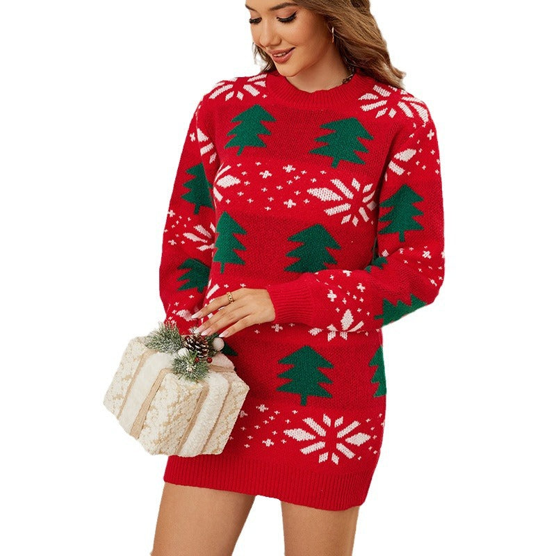 Dame festlig julesweater med julemønstre og afslappet pasform Stilla