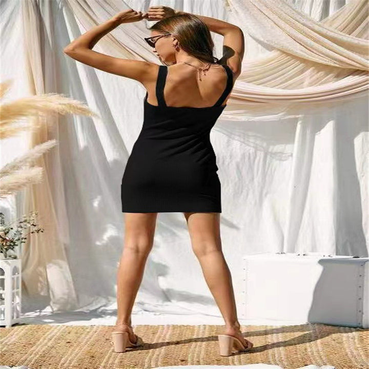 Dame Ribstrik Bodycon Mini Kjole Stilla
