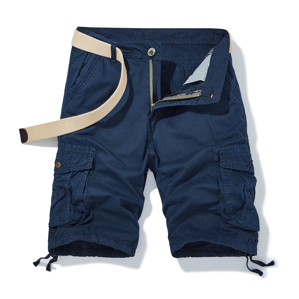 Herre cargo-shorts med justerbart bælte og flere sidelommer Stilla