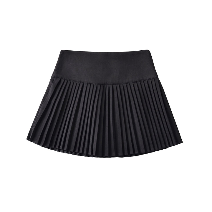 Dame plissert nederdel med elastisk talje og svajende design Stilla