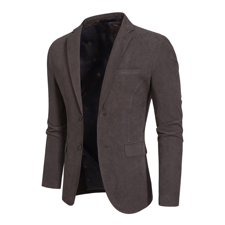 Herrer Velourblazer med smal pasform og elegant foret Stilla