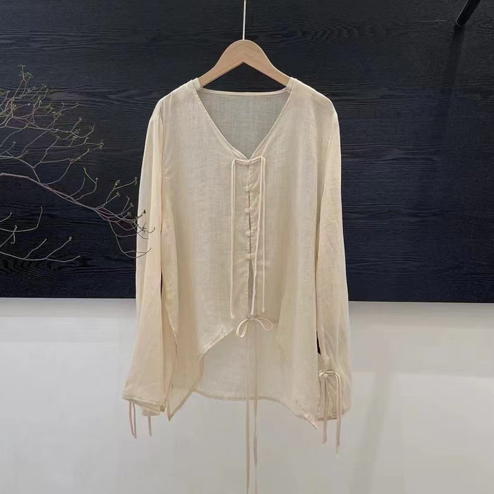 Kvinder Elegant Knaplukning Bluse Stilla