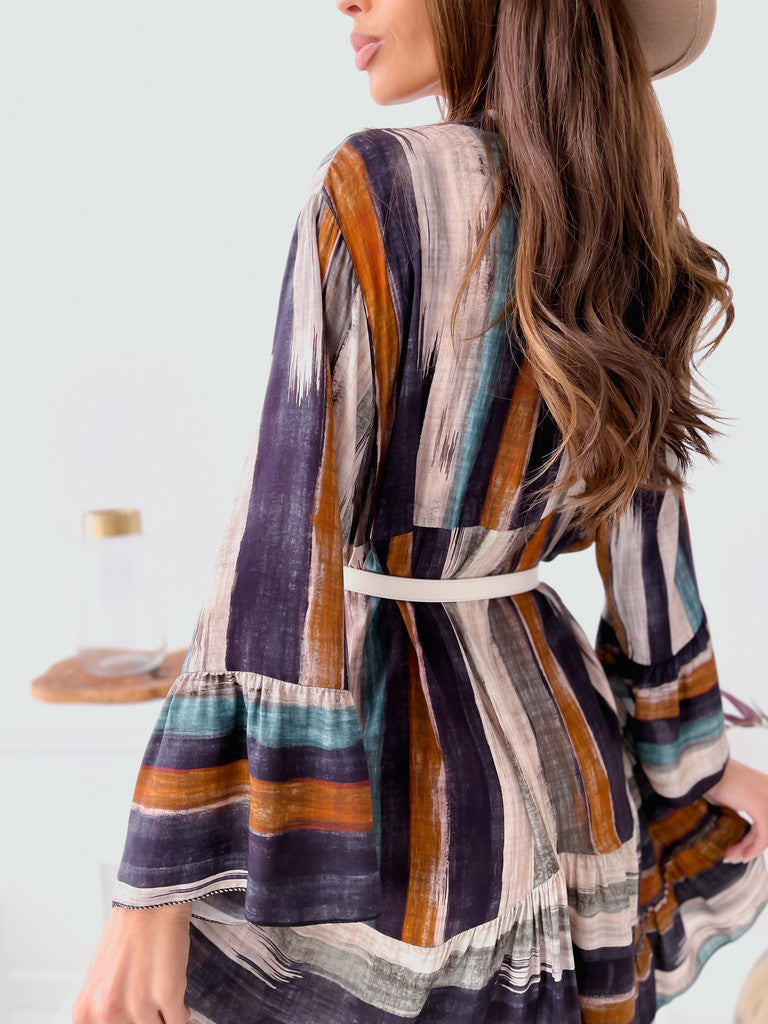 Dame Knaplukning Bohemian Midi Kjole Stilla