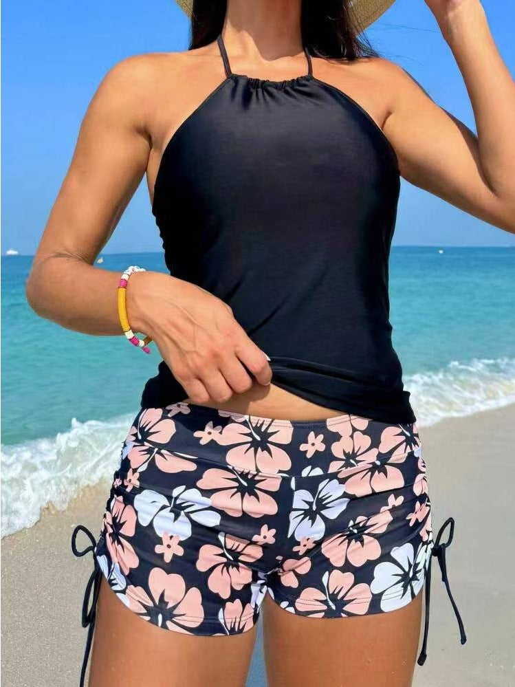 Dame Sport Tankini med blomstret design og shorts Stilla