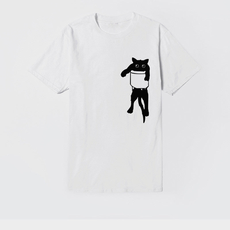 Dame Stilfuld T-Shirt med Kreativt Grafisk Design Stilla