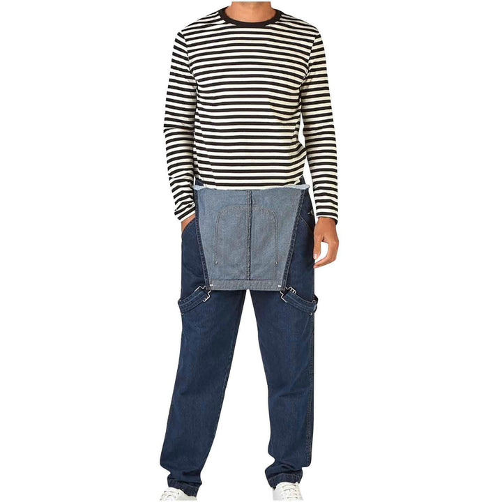 Herrer Denim-Overalls med justerbare stropper og praktiske lommer Skovae