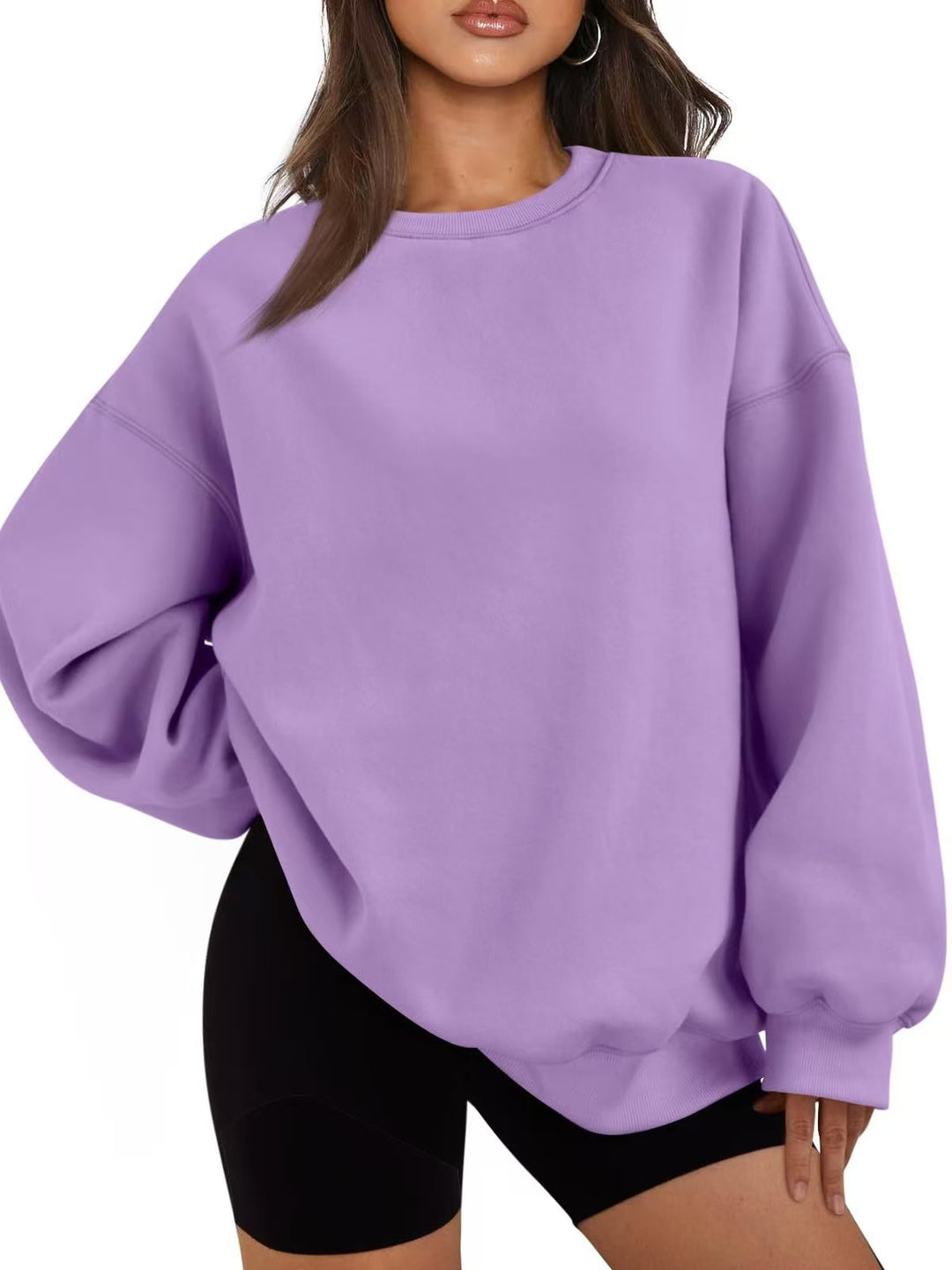 Damer Casual Oversized Sweater med Løs Pasform Skovae